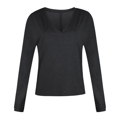 

Tops Sweater Womens Casual Loose V-neck Long Sleeve Button Pullover Blouse