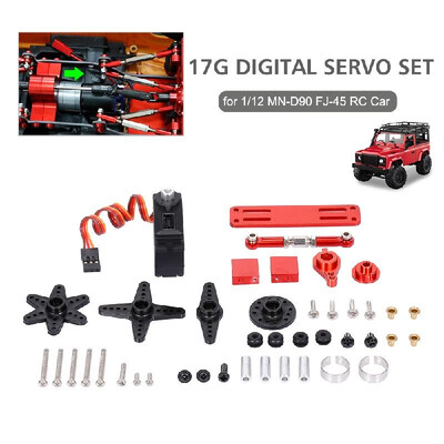 

Replacement For 112 MN-D90 FJ-45 17g Digital Servo Set Upgrade Car Servo High Torque Metal Gear RC Parts