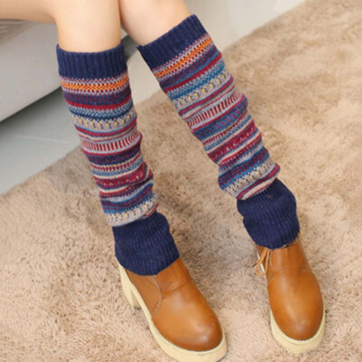 

Women Winter Soft Long Socks Knit Crochet Fashion Leg Legging Stocking Warmers