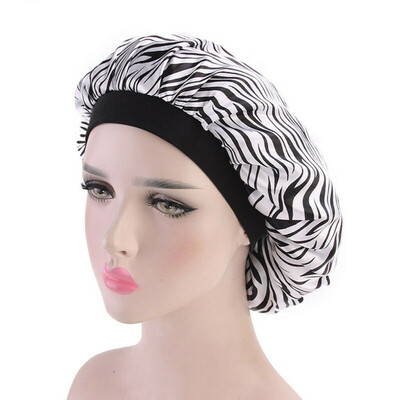 

Womens Floral Faux Silk Night Sleep Cap Hair Bonnet Hat Head Cover Turban Wrap
