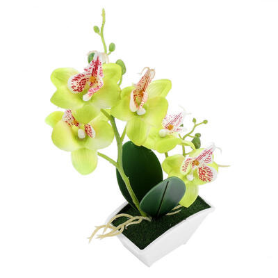 

Greensen Artificial Flower Simulation Butterfly Orchid Decorative Plants Pot for Home Decor