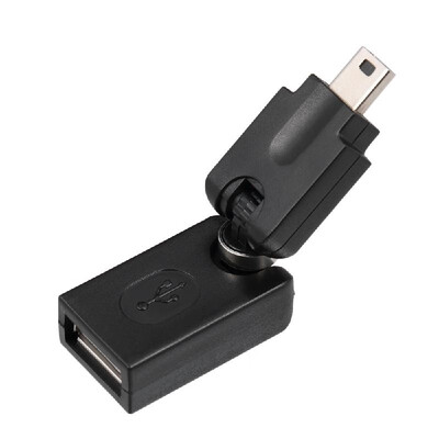 

Vehicle-use OTG Adapter USB 20 Female to Mini USB 5Pin Male Converter 360° Rotatable 90° Foldable Convertor for U Drive Card Read