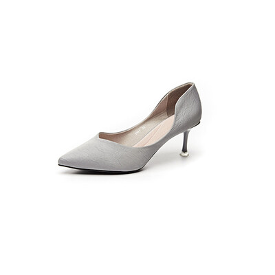 

High-heeled shoes female 2019 new autumn fairy wind wild solid color base high-heeled pointed super fine single shoes