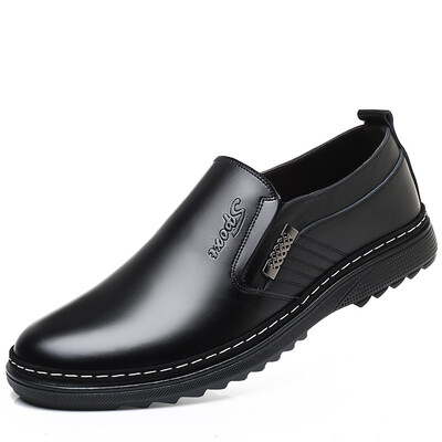 

YONGHENGMEILI Genuine leather mens soft bottom dress casual shoes 7168