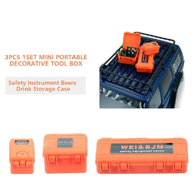 

110 RC Car Safety Equipment Case 3pcs Decorative Tool Box Screws Gadgets Storage Case for Traxxas HSP Redcat Rc4wd Tamiya Axial R
