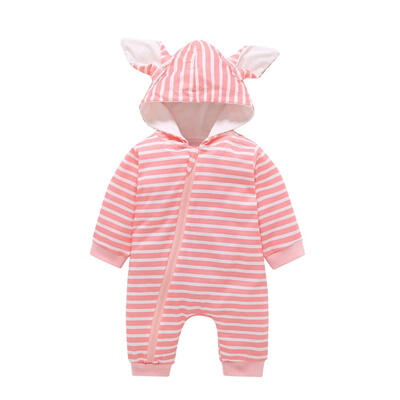 

Newborn Baby Cotton Spring Infants Stripe Rompers Fashion Toddler Jumpsuit