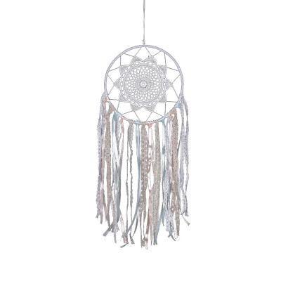 

White Lace Flower Dreamcatcher Wind Chimes Pendant Dream Catcher Home Wall Hanging Decoration Craft