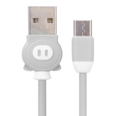 

Cartoon Pig USB Type-C Cable Mobile Phone 2A Quick Charging Cord Data Line