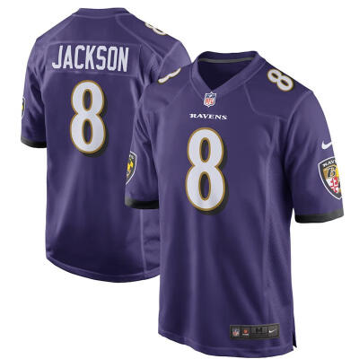 

Mens Football Jersey Baltimore Ravens Lamar Jackson Purple 2018 Draft First Round Pick 2 Game Jersey