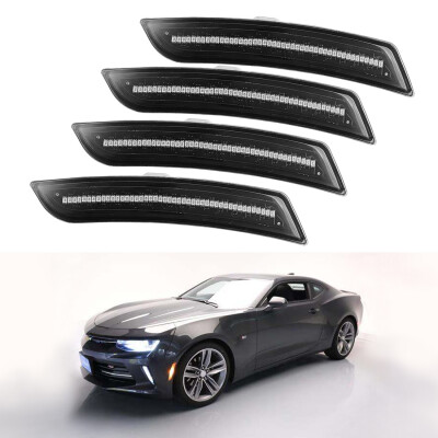 

For 2016- 2018 Chevy Camaro Smoked LED Side Marker Lights Front & Rear Set of 41 year warranty