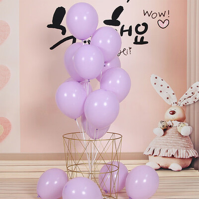 

Jinghui Si Chuang JH8026 wedding marriage proposal white goods props decoration matt thick balloon wedding wedding room layout balloons Macaron purple 100 only