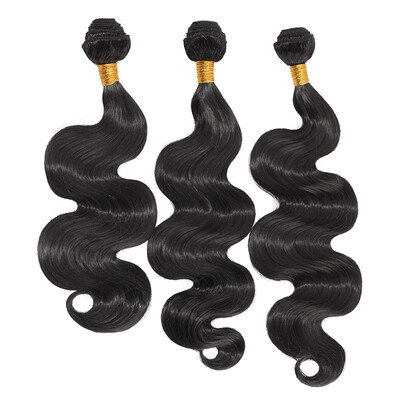 

Body Wave Synthetic Hair Weave 3 Hair Bundles Deals 16 18 20 Inches Color 1B Black Synthetic Hair Weft