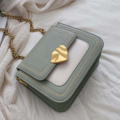 

Small bag girl 2019 summer new foreign gas Korean version hit color chain single shoulder bag popular oblique shoulder bag tide