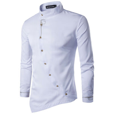 

SUNSIOM Men Casual Stylish Slim Fit Long Sleeve Casual Business Formal Dress Shirts Tops