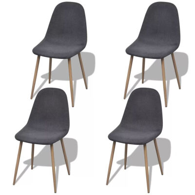 

Dining Chairs 4 pcs Fabric Dark Gray