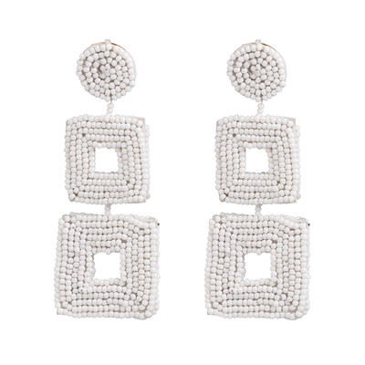 

JURAN 2019 New Design Handmade Beaded Drop Earrings For Women Charm Pendant Statement Dangle Earring Jewelry