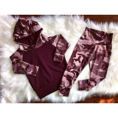 

US Newborn Baby Boy Girl Clothes Long Sleeve Hooded TopsLeggings Pants Outfits