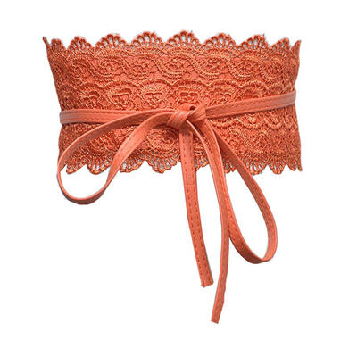 

Fashion Wide Lace Tie-up Women Waistband Dress Party Waist Band Belt Sash Decor