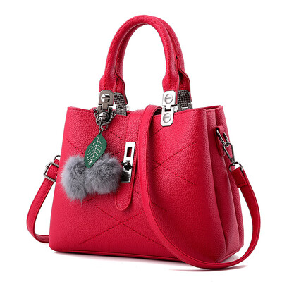 

Hair ball handbag fashion handbag tide simple European&American diagonal shoulder bag diagonal package