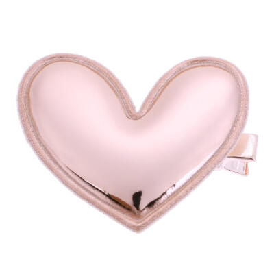 

Cute PU Leather Heart-shaped Hairpins Girl Princess Hairclip Party Headwear