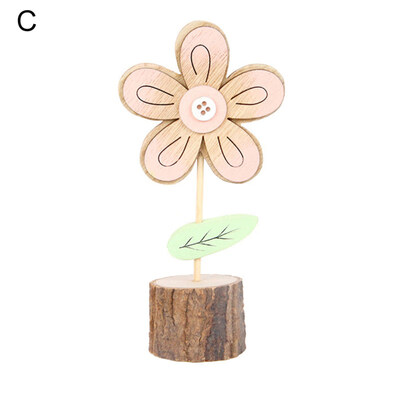 

Wooden Easter Artificial Flower Button Bonsai Desktop Ornament Gift Home Decor