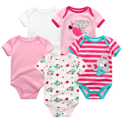 

5PCSLot Baby Bodysuits Newborn For Babies 0-12M Infant Baby Girls Clothes Jumpsuit Rompers Baby Boys Clothes Clothing Sets Cotton