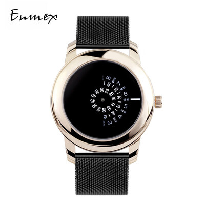 

Qixi Festivals gift translation Enmex all-black lens concept tonal watch movement digital tide cool watch