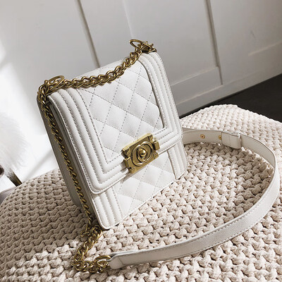 

Qiao Bani 2019 new European&American style fashion rhombic chain mobile phone bag shoulder diagonal trend wild women bag