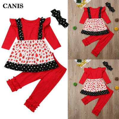 

Toddler Newborn Baby Kid Girl Winter Outfits Clothes TopLeggings Pants 3Pcs Set