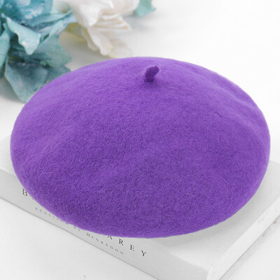 

2019 new beret retro pumpkin hat student literary artist hat wool plus thick hundred-set womens hat