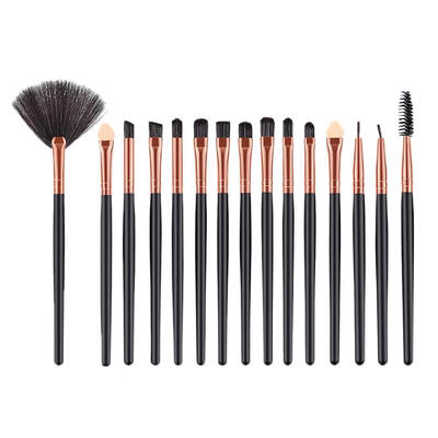 

15pcs Portable Wood Handle Eye Shadow Makeup Brushes Kit Face Makeup Tool