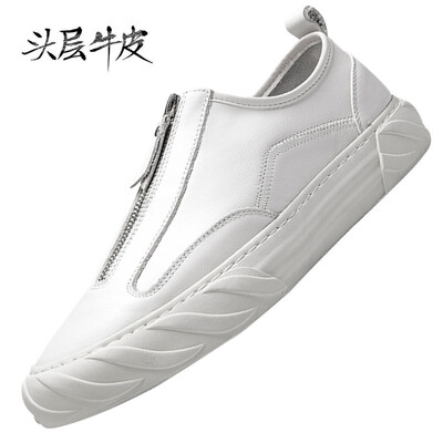 

Leather mens simple business shoes four seasons casual wild trend leather lazy shoes men