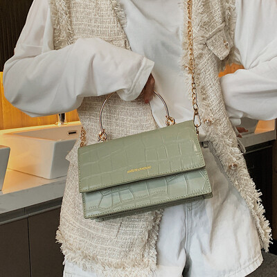 

Popular female bag 2019 new fashion handbag crocodile pattern ocean chain shoulder bag wild ins messenger bag