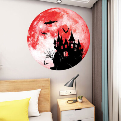 

〖Follure〗Creative Luminous Moon-shadow Wall Sticker Halloween Decoration Sticker Bat