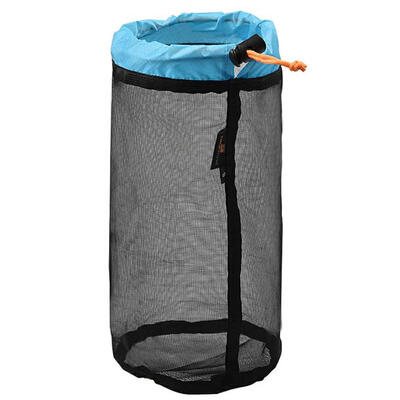 

1pc Outdoor Mesh Stuff Sack Ultralight Camping Sport Drawstring Storage Bag