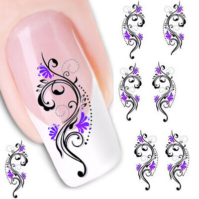 

Toponeto Water Transfer Slide Decal Sticker Nail Art Tips Toe Decoration XF1423