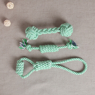 

Pet Dog Cotton Rope Chew Toy Pet Dog Molar Clean Teeth Toy Braided Bone Rope Chew Knot Toys
