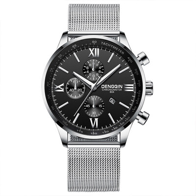 

Gobestart Fashion Mens Watches Stainless Steel Casual Quartz Analog Date Wrist Watch