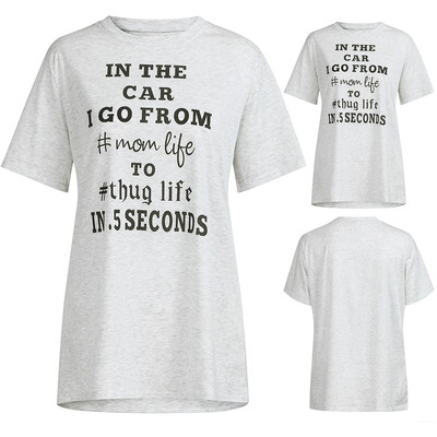 

Starmoon Womens Short Sleeve Casual Comfort Letter Print Tops T-shirt Ladies Blouse