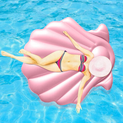 

Greensen Summer Shell-Shaped Inflatable Swimming Pool Floating Raft PVC Water Bed
