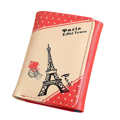 

Wallet Women Paris Eiffel Tower Hasp Coin Purse Short Leather Wallet Card Holders Handbag Wallet For Credit Cards