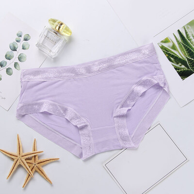 

Womens Silky Comfy Low Waist Briefs Breathable Solid Color Seamless Underwear