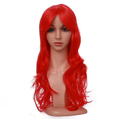 

Long Full Wig with Bangs Ombre Natural Wave Heat Resistant Synthetic Wig Dyeing Color Curly Wavy Cosplay Wigs Costume Dress
