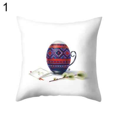 

Easter Egg Pattern Throw Pillow Case Cushion Cover Sofa Home Bed Office Decor