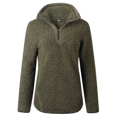 

Women Coat Winter Solid Color Lapel Long Sleeve Zipper Casual Tops Warm Loose Female Fashion Coat 2019 New