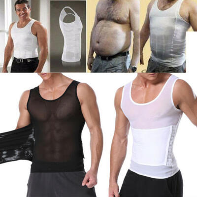 

UK Men Muscle Trainer Fit Vest Sweat Body Shaper Tank Top Slimming Trimmer Shirt