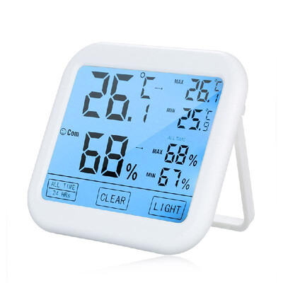 

Multifunctional Touch Screen Backlight Digital Indoor Thermometer Hygrometer °C°F Temperature Humidity Monitor Gauge Thermo-Hygro