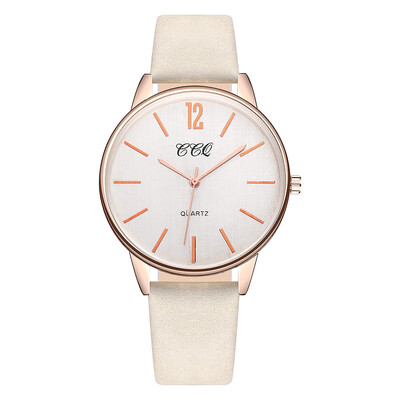 

New Product Women Watches Solid Color Dial Ladies Fashion Quartz Wristwatch Leather Strap Clock Casual Gift Reloj Mujer