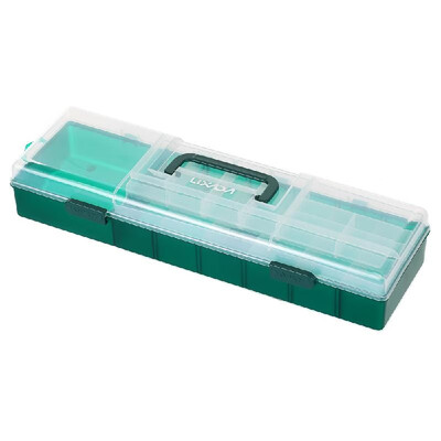 

Lixada 2 Layer Visible Clear Tackle Box Fishing Lure Bait Hooks Fishing Accessory Storage Box Case Container