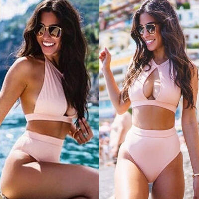 

2017 NEW Sexy Women Bikini Set High Waist Push Up Padded Swimwear Swimsuit Beachwear